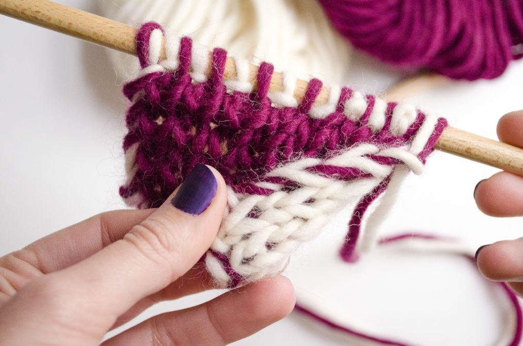 double thread knitting