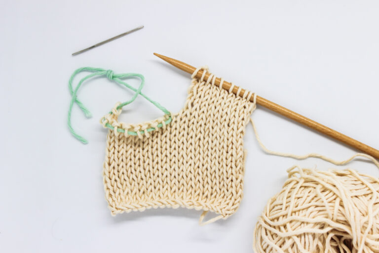 How to leave stitches on hold by slipping them onto a thread The Blog